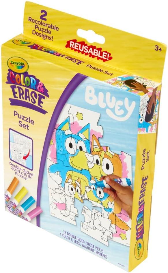 imageCrayola Color Wonder Bluey Activity Kit Mess Free Coloring for Toddlers Holiday ampamp Christmas Gifts for Kids Art Set for Kids Plane Essential Bluey Toys 3Color  Erase Bluey Puzzle Set