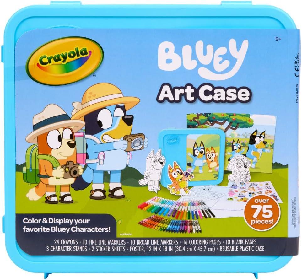 imageCrayola Color Wonder Bluey Activity Kit Mess Free Coloring for Toddlers Holiday ampamp Christmas Gifts for Kids Art Set for Kids Plane Essential Bluey Toys 3Art Case