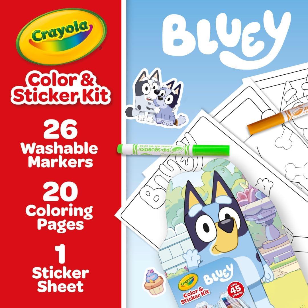 imageCrayola Color Wonder Bluey Activity Kit Mess Free Coloring for Toddlers Holiday ampamp Christmas Gifts for Kids Art Set for Kids Plane Essential Bluey Toys 3Art Kit  Bluey