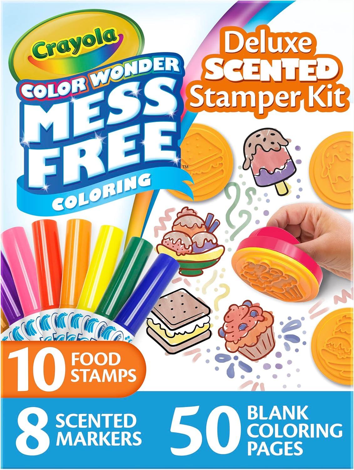 imageCrayola Color Wonder Mess Free Coloring Set 50 Blank Coloring Pages Scented Color Wonder Stamps and Markers Refill Set