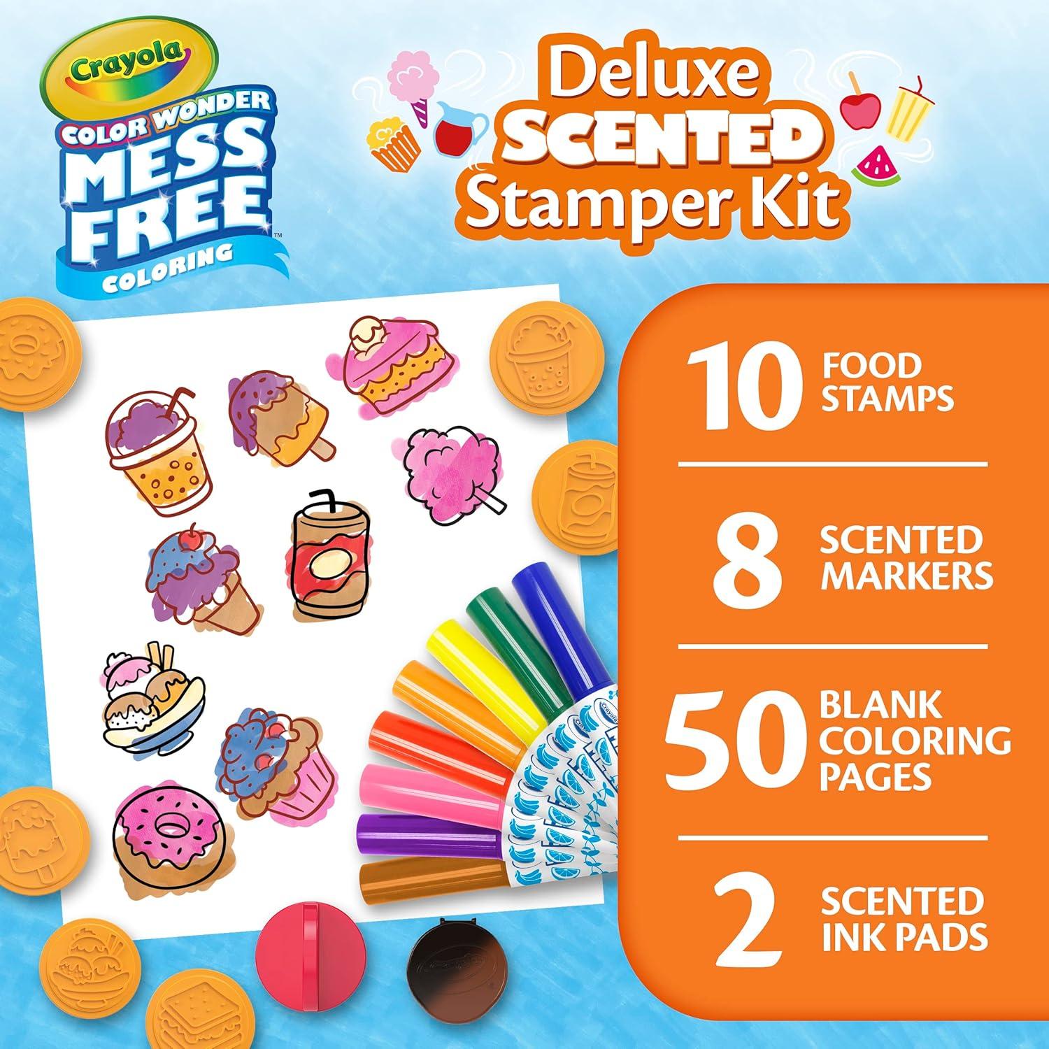 imageCrayola Color Wonder Mess Free Coloring Set 50 Blank Coloring Pages Scented Color Wonder Stamps and Markers Refill Set