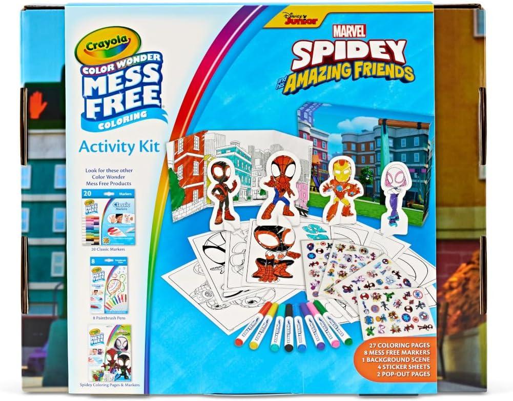 imageCrayola Color Wonder Spidey and His Amazing Friends Kit Mess Free Coloring Spiderman Coloring Pages ampamp Stickers Spiderman Toy Kids GiftSpidey Activity Kit