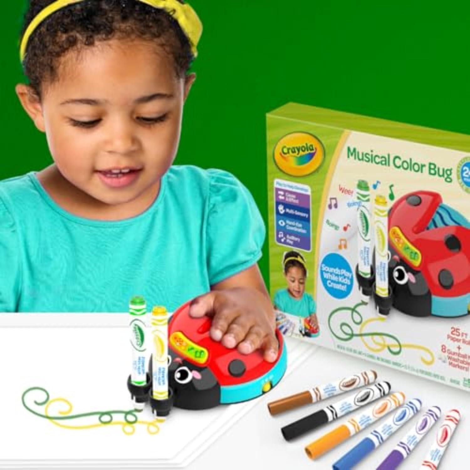 imageCrayola Musical Color Bug Toddler Sensory Toy Ladybug Toy for Kids Arts ampamp Crafts Gifts for Toddlers Ages 2 3 4Musical Doodle Bug