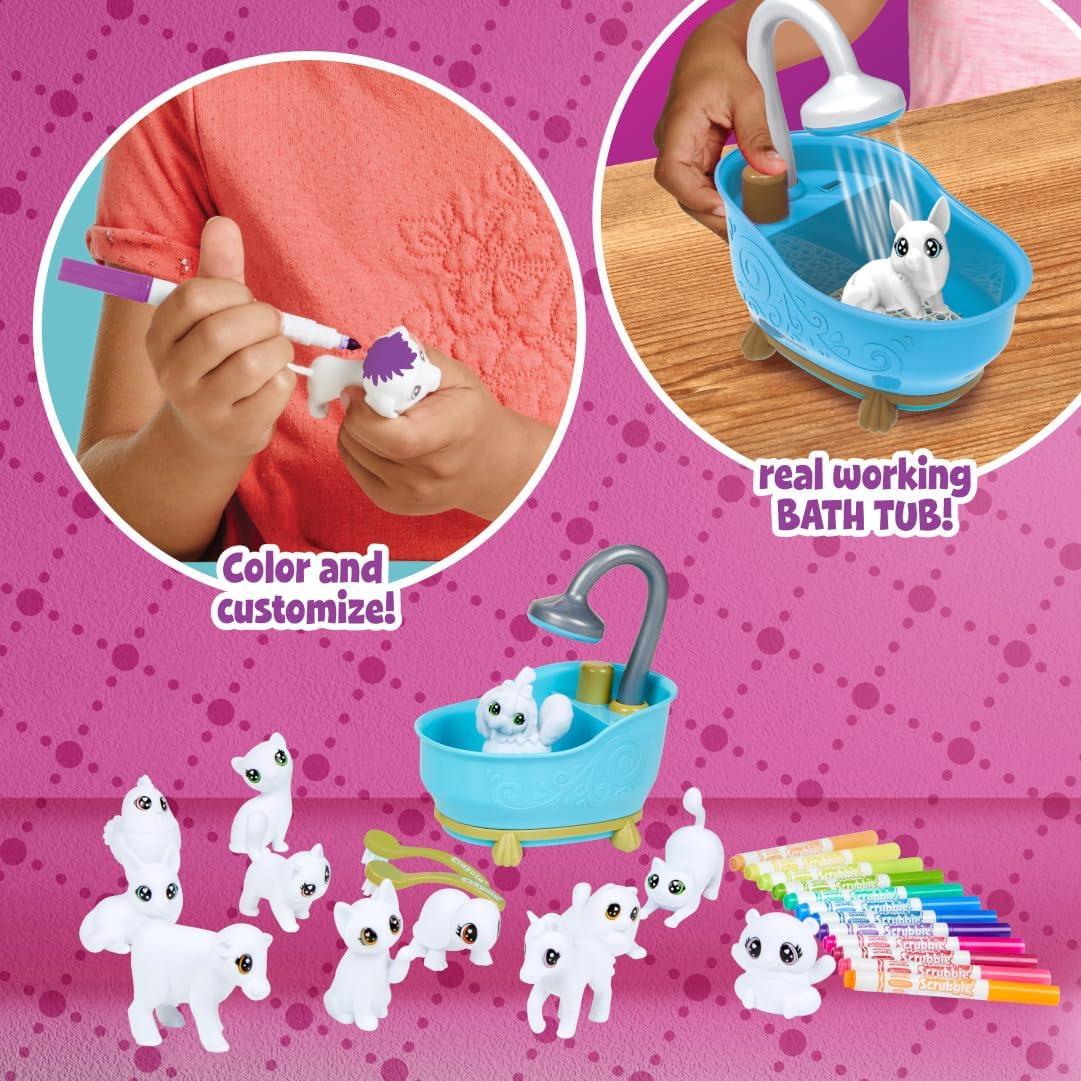 imageCrayola Scribble Scrubbie Pets Mega Set 25 pcs Reusable Pet Care Toy Toys for Girls ampamp Boys Gift for Kids Ages 3 4 5Mega Pack