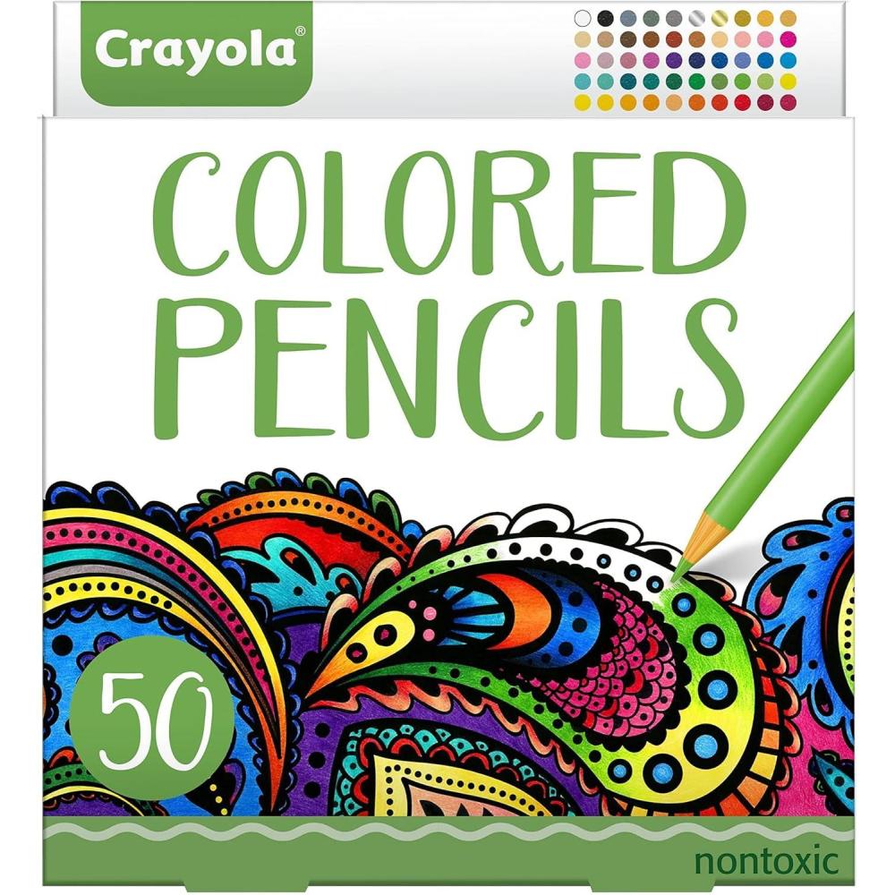imageCrayola Adult Colored Pencil Set 100ct Premium Coloring Pencils For Adult Coloring Books Gifts for Teens ampamp Adults 1250 Count