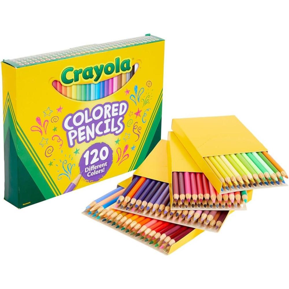 imageCrayola Colored Pencils Set for Kids 120ct Coloring Book Pencils Christmas Gifts for Grandkids Bulk Colored Pencils for Boys ampamp Girls Ages 3 4 51 Count Pack of 1