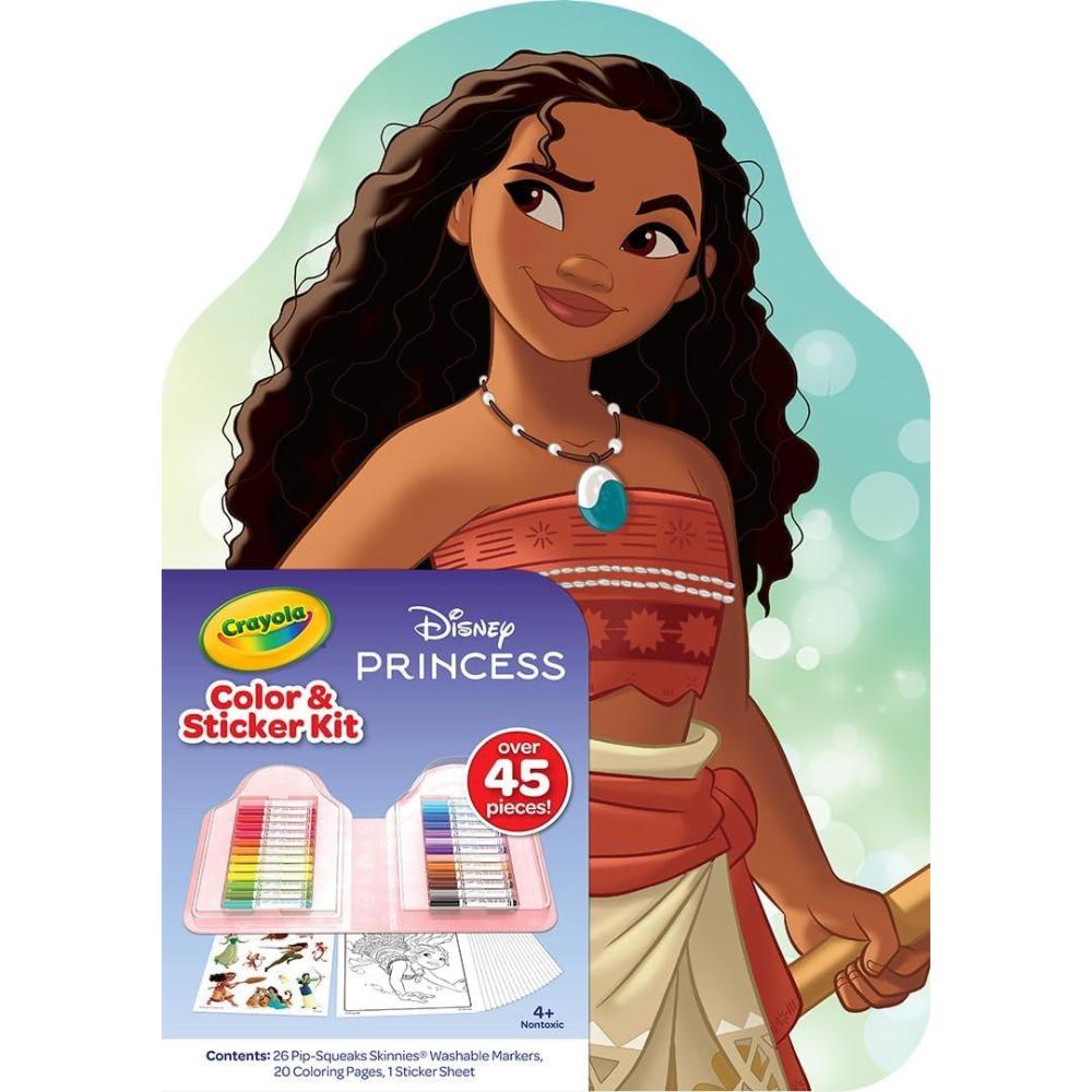 imageCrayola Disney Princess Color ampamp Activity Set 20 Coloring Book Pages Princess Stickers Gift for Girls ampamp BoysArt Kit