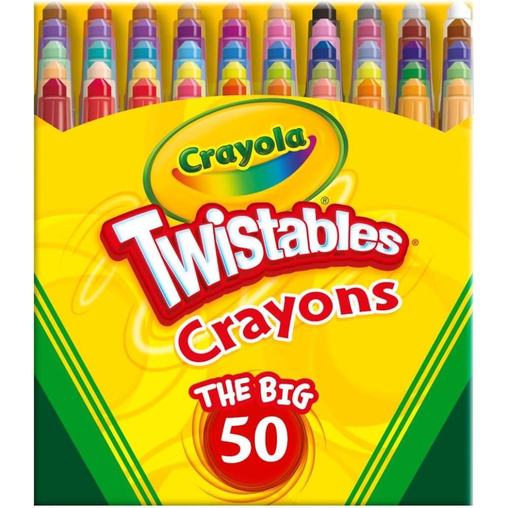 imageCrayola Mini Twistables Crayons for Kids 50ct Stocking Stuffers ampamp Holiday Gifts No Peel Toddler Crayons for Coloring Books Arts ampamp Crafts Supplies 3