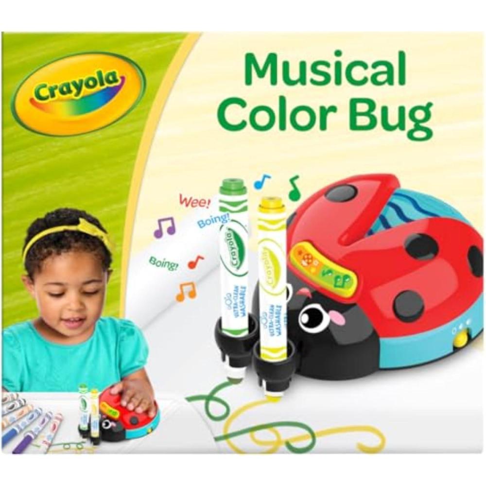 imageCrayola Musical Color Bug Toddler Sensory Toy Ladybug Toy for Kids Arts ampamp Crafts Gifts for Toddlers Ages 2 3 4Musical Doodle Bug