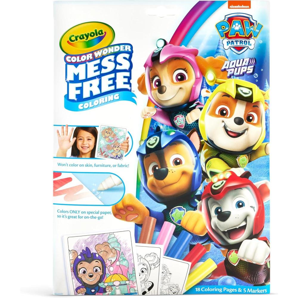 imageCrayola PAW Patrol Sticker Activity Pad 12 PAW Patrol Coloring Pages 100 Stickers Travel Activity PAW Patrol Toys Toddler GiftsMulti