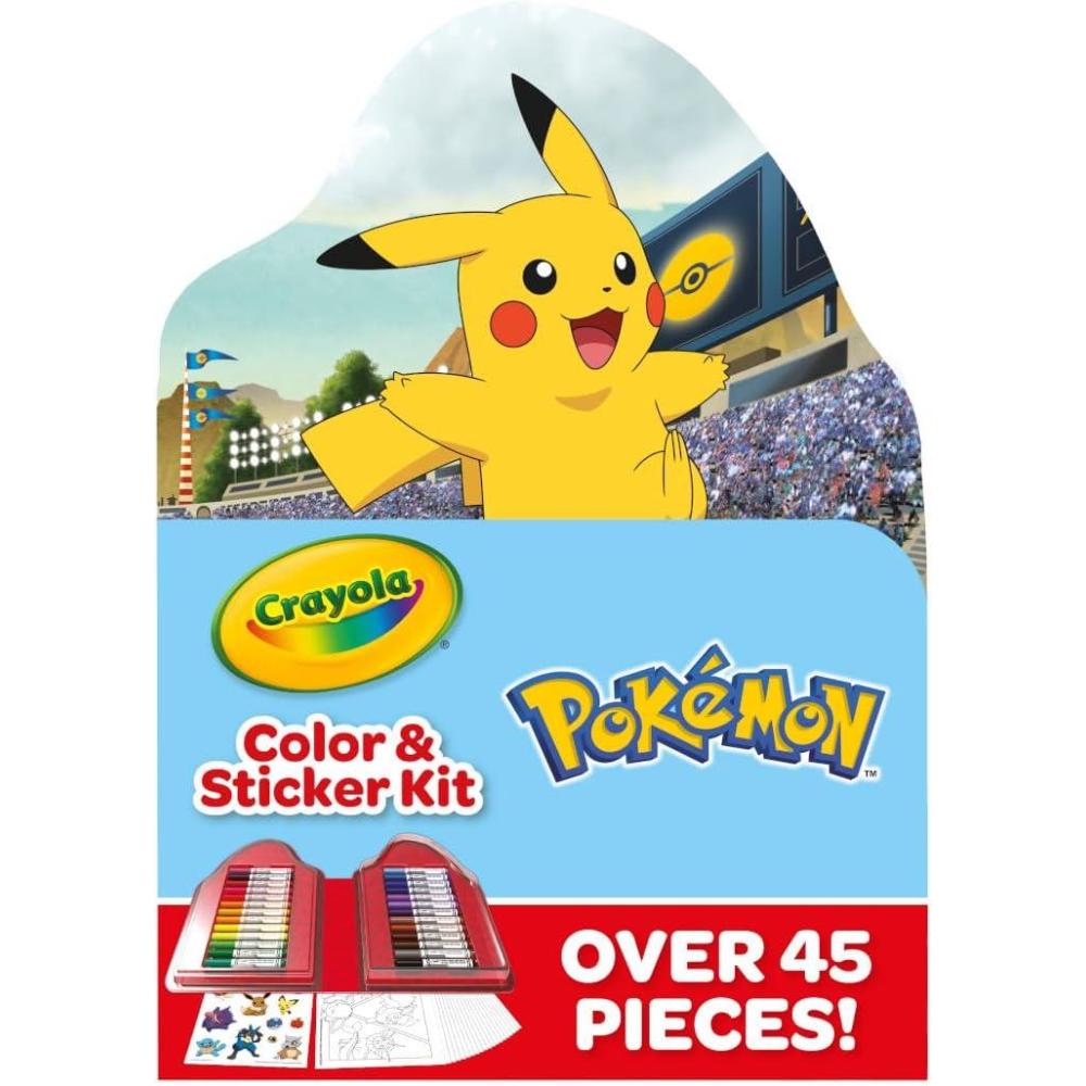 imageCrayola Pokmon Imagination Art Set 115pcs Kids Art Kit Coloring Supplies Pokemon Toys Pokemon Gift for Boys ampamp Girls Ages 5Pikachu