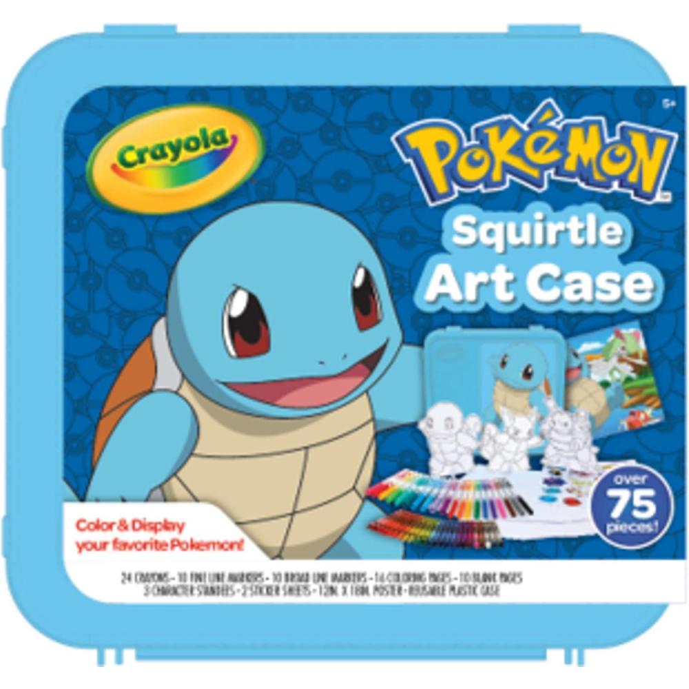 imageCrayola Pokmon Imagination Art Set 115pcs Kids Art Kit Coloring Supplies Pokemon Toys Pokemon Gift for Boys ampamp Girls Ages 5Squirtle