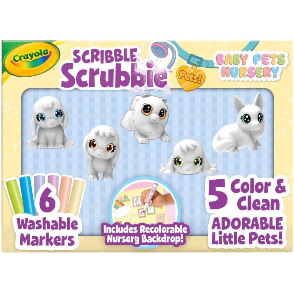 imageCrayola Scribble Scrubbie Pets Spray Boutique Airbrush Art Set for Kids DIY Crafts for Toddlers Kids Toys Gifts for Girls ampamp Boys Ages 3Baby Pets