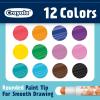 Crayola Acrylic Paint Doodle Sticks (12ct), Acrylic Paint Marker Set for Kids, Quick Dry, Multi-Surface, Less Mess, Kids Craft Supplies, Ages 8+(12 Count (Pack of 1))