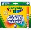 Crayola Broad Line Markers (12 Count), Washable Markers for Kids, Assorted Colors, Arts & Crafts Supplies, For Coloring Books & Art Projects, Ages 3+(12 Count (Pack of 2))