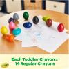 Crayola Large Egg Crayons (12ct), Jumbo Washable Crayons for Toddlers, Christmas Gifts for Grandkids, Stocking Stuffers, Preschool Art Supplies, Ages 1+