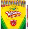 Crayola Mini Twistables Crayons for Kids (50ct) Stocking Stuffers & Holiday Gifts, No Peel Toddler Crayons for Coloring Books, Arts & Crafts Supplies, 3+