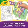 Crayola Trolls Color & Erase Sticker Activity Pad, 12 Reusable Trolls Coloring Pages & 100 Stickers, Gift(Color & Erase)