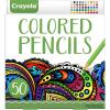 Crayola Adult Colored Pencil Set (100ct), Premium Coloring Pencils For Adult Coloring Books, Gifts for Teens & Adults, 12+(50 Count)