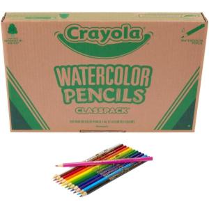 Crayola Color Sticks (120ct), 12 Colors, Teacher Supplies for Classrooms, Woodless Colored Pencils Bulk Classpack, Coloring Pencils for Kids(Watercolor)