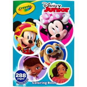 Crayola Coloring Book, Big Book of Disney Animation, 288 Coloring Pages, Gift for Kids, Age 3, 4, 5, 6(Disney Jr.)