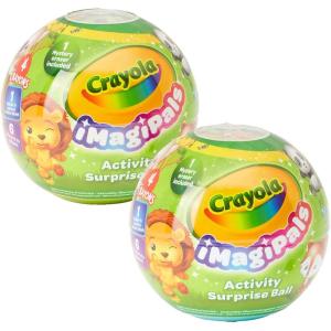Crayola ImagiPals Surprise Animal Toy Eggs – 2 Pack, Collectable Animal Eraser for Kids, Mystery Toy for Kids, Goodie Bag Filler
