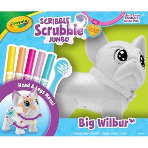 Crayola Scribble Scrubbie Jumbo Toy Cat, Large Posable Animal for Kids, Birthday, Holiday for Girls & Boys, Washable Coloring & Grooming Toy, Ages 3+(French Bulldog)