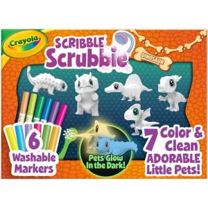 Crayola Scribble Scrubbie Pets Dinosaur Waterslide, Dinosaur Toys for Kids, Pet Grooming Toy, Gifts for Boys & Girls, Ages 3+(Dinosaur Glow)