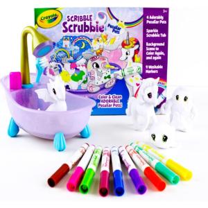 Crayola Scribble Scrubbie Pets Dinosaur Waterslide, Dinosaur Toys for Kids, Pet Grooming Toy, Gifts for Boys & Girls, Ages 3+(Peculiar Pets)