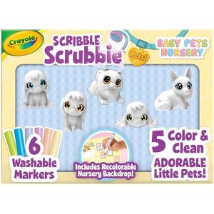 Crayola Scribble Scrubbie Pets Spray Boutique, Airbrush Art Set for Kids, DIY Crafts for Toddlers, Kids Toys, Gifts for Girls & Boys, Ages 3+(Baby Pets)