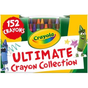 Crayola Ultimate Crayon Box Collection (152ct), Bulk Kids Crayon Caddy, Classic & Glitter Colors, Coloring Book Supplies, Gift for Kids, Ages 3, 4, 5(Ultimate Crayon Collection)