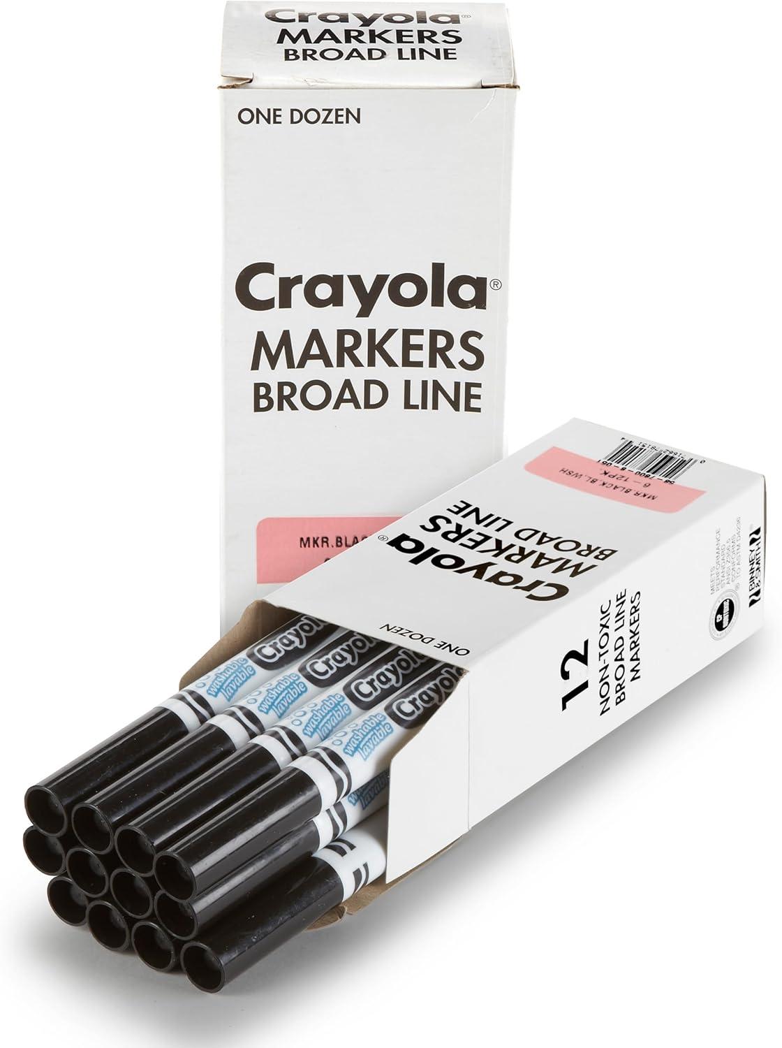 imageCrayola 12 Count Washable Bulk Markers GreenBlack