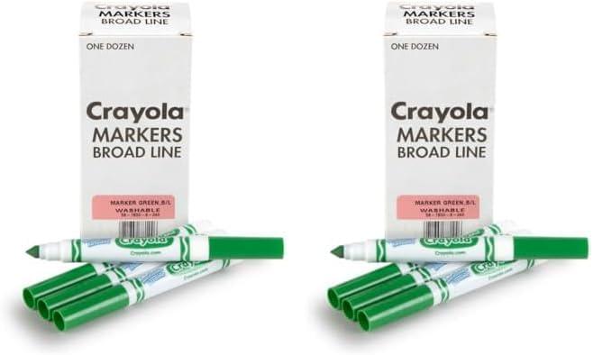imageCrayola 12 Count Washable Bulk Markers GreenGreen