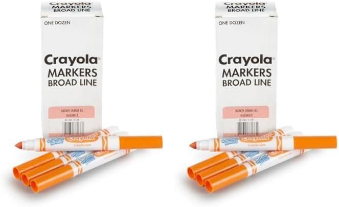 imageCrayola 12 Count Washable Bulk Markers GreenOrange
