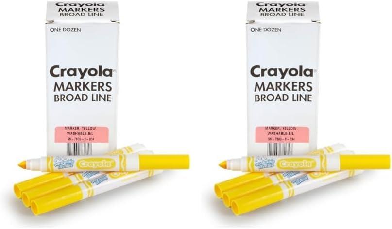 imageCrayola 12 Count Washable Bulk Markers GreenYellow