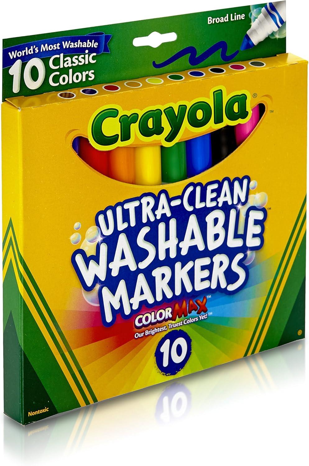 imageCrayola Back To School Supplies Grades 35 Ages 7 8 9 10 Contains 24 Crayons 10 Washable Broad Line Markers and 12 Colored Pencils Amazon Exclusive