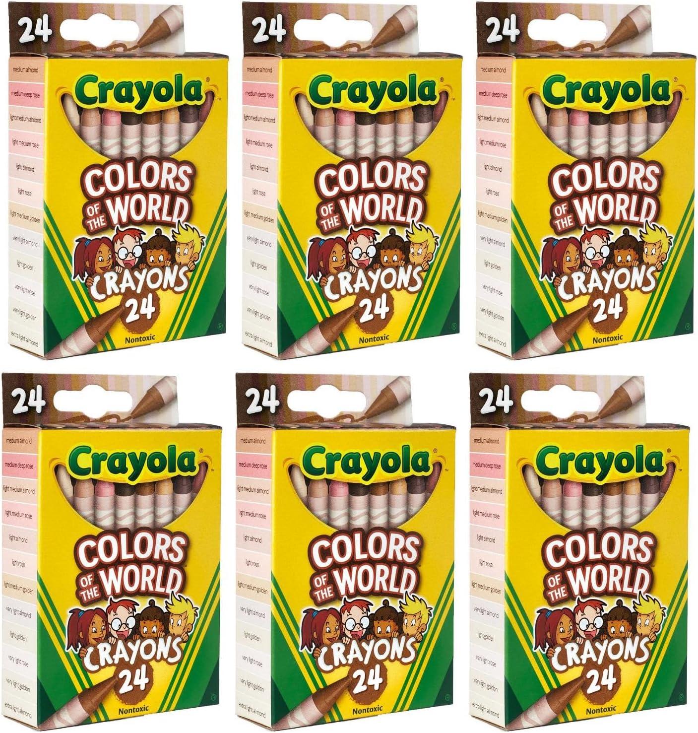 imageCrayola Bulk Crayon Set Colors of The World Multicultural Crayons School Supplies 6 Sets of 24 Colors1 Count Pack of 1