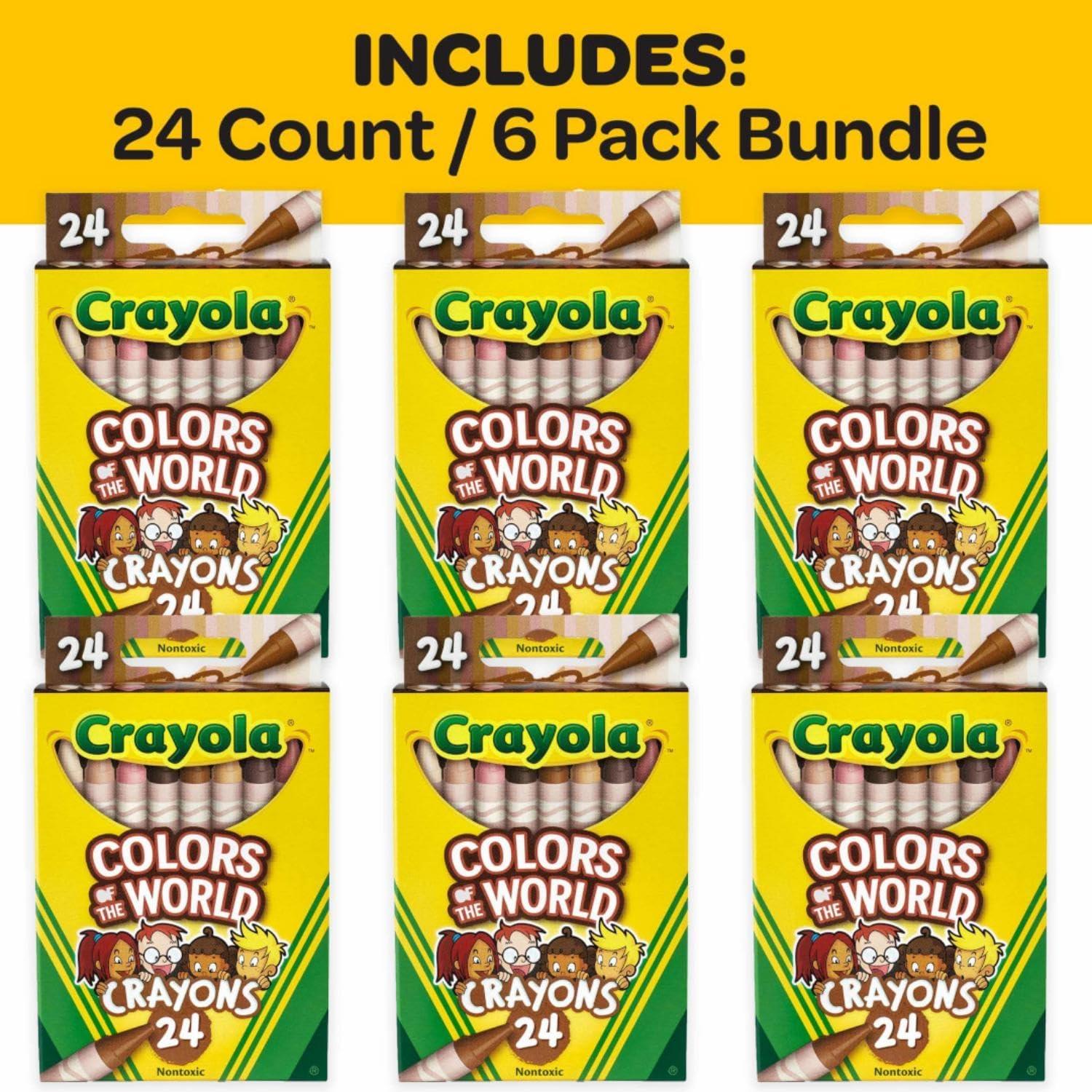 imageCrayola Bulk Crayon Set Colors of The World Multicultural Crayons School Supplies 6 Sets of 24 Colors1 Count Pack of 1