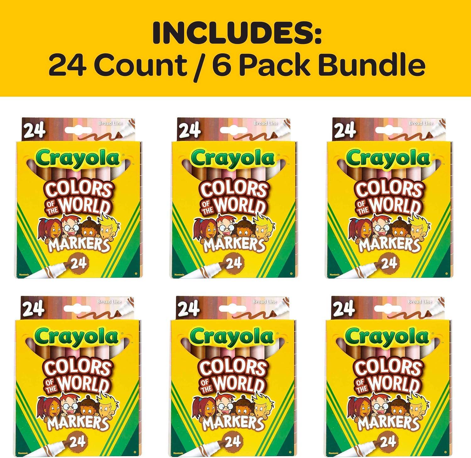 imageCrayola Bulk Crayon Set Colors of The World Multicultural Crayons School Supplies 6 Sets of 24 Colors1 Count Pack of 1
