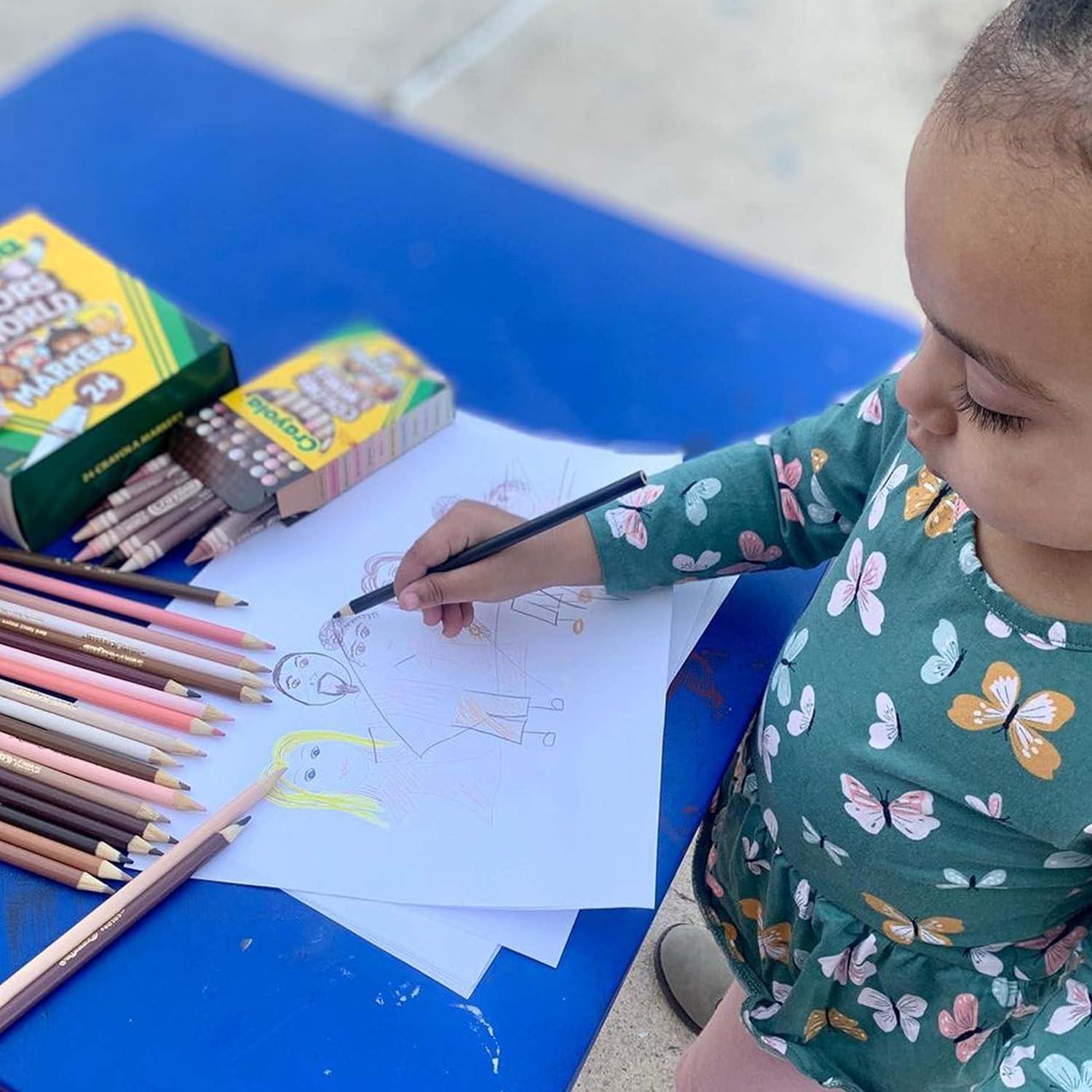 imageCrayola Bulk Crayon Set Colors of The World Multicultural Crayons School Supplies 6 Sets of 24 Colors1 Count Pack of 1