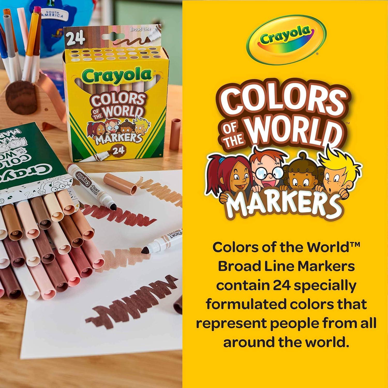 imageCrayola Bulk Crayon Set Colors of The World Multicultural Crayons School Supplies 6 Sets of 24 Colors1 Count Pack of 1