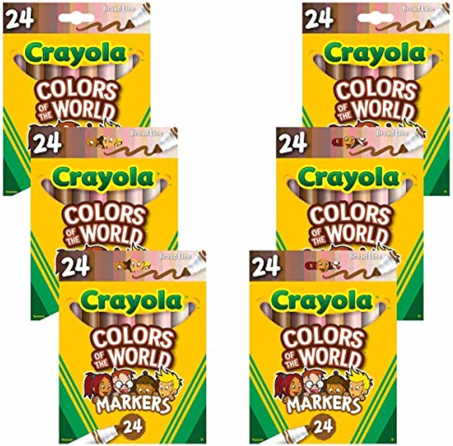imageCrayola Bulk Crayon Set Colors of The World Multicultural Crayons School Supplies 6 Sets of 24 Colors1 Count Pack of 1