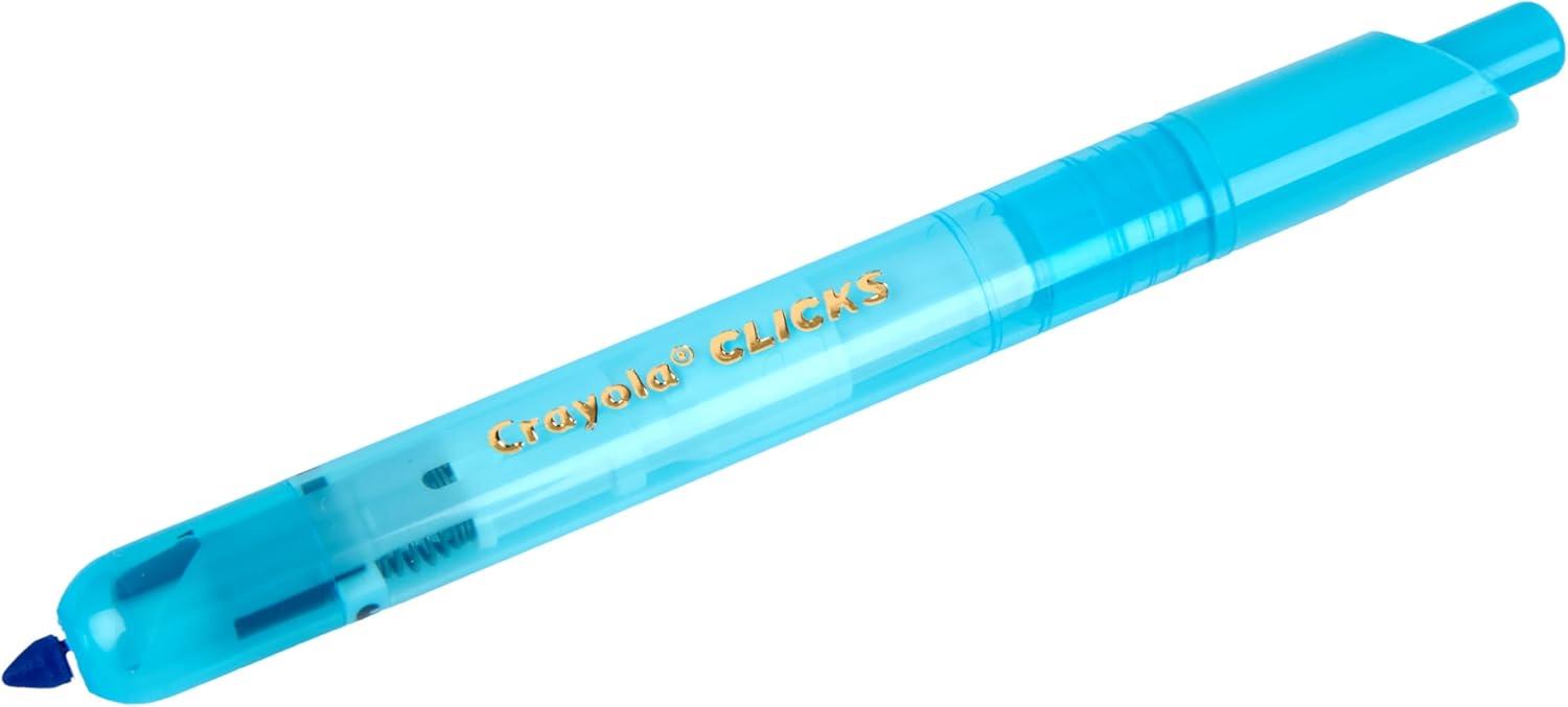 imageCrayola Clicks Retractable Tip Markers 10ct Stocking Stuffers for Kids ampamp Toddlers Cone Tip Washable Art Marker Set Coloring Book Supplies No Dry 3Bold Bright