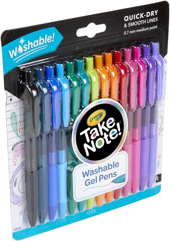 imageCrayola Colored Gel Pens for Kids and Adult Coloring Washable Pens Medium Point 14 Count14 Count