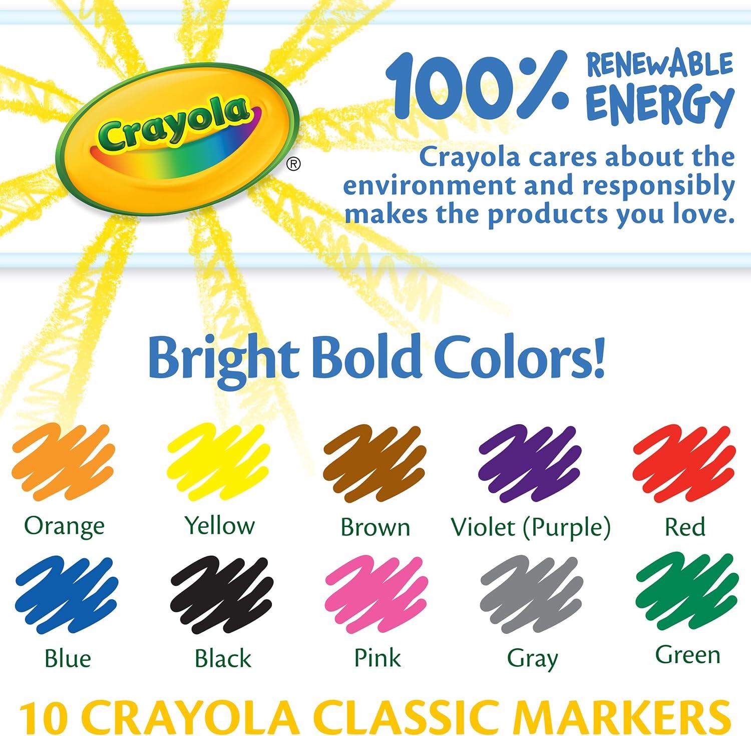 imageCrayola Fine Line Markers Classpack 200ct Bulk Kids Markers For Preschool Kindergarten Elementary School Classrooms Teacher Classroom Must Haves