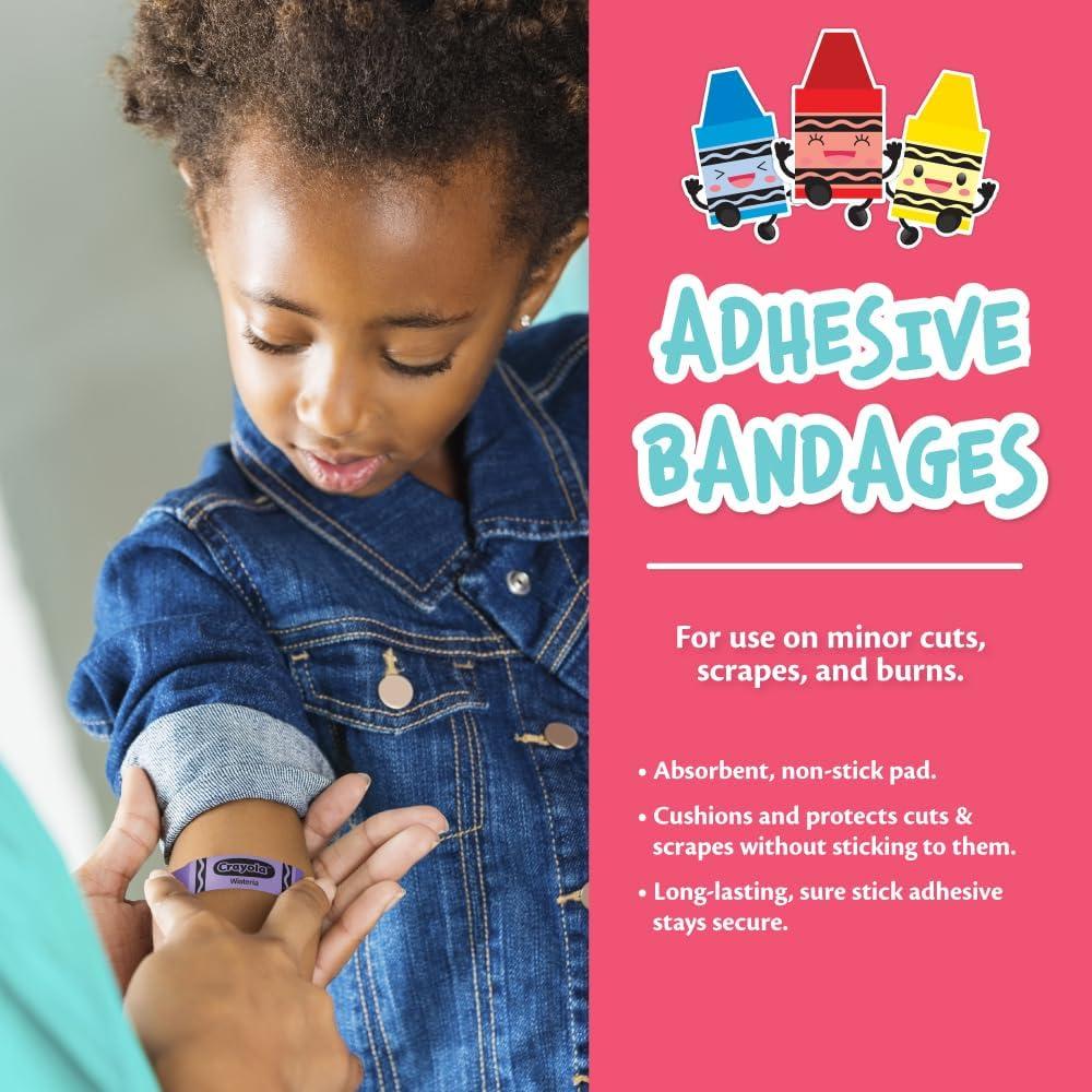 imageCrayola First Aid Kit 30 Pieces First Aid Kit for Kids ampamp Adults TravelFriendly Compact for Home Car Camping and Traveling