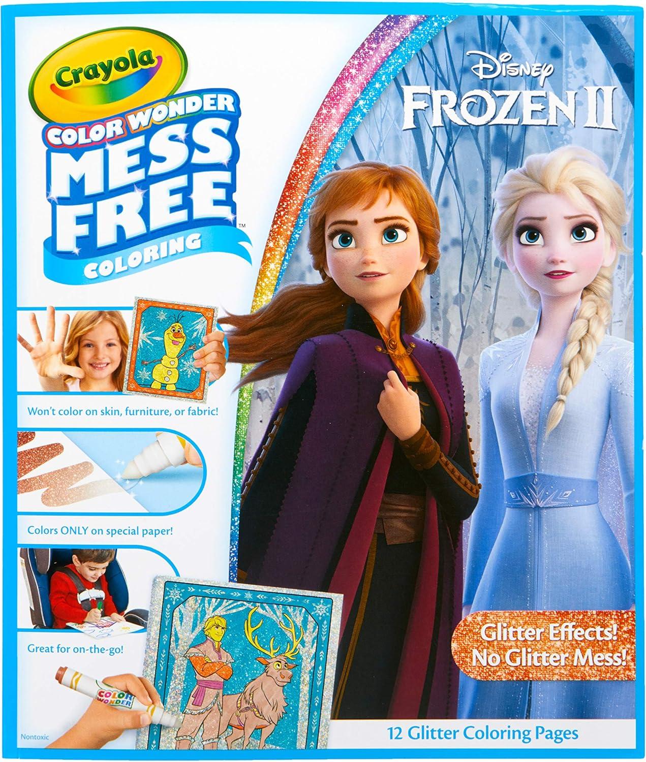 imageCrayola Frozen 2 Glitter Effects Color Wonder Set Mess Free Coloring Gift for Kids 3 4 5 6