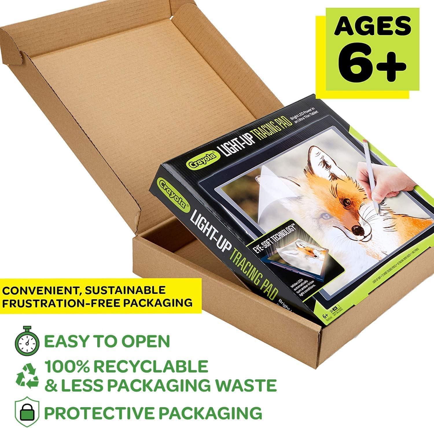 imageCrayola Light Up Tracing Pad with Night Mode and Colored Pencil Set Gift Ages 6 7 8 9 10