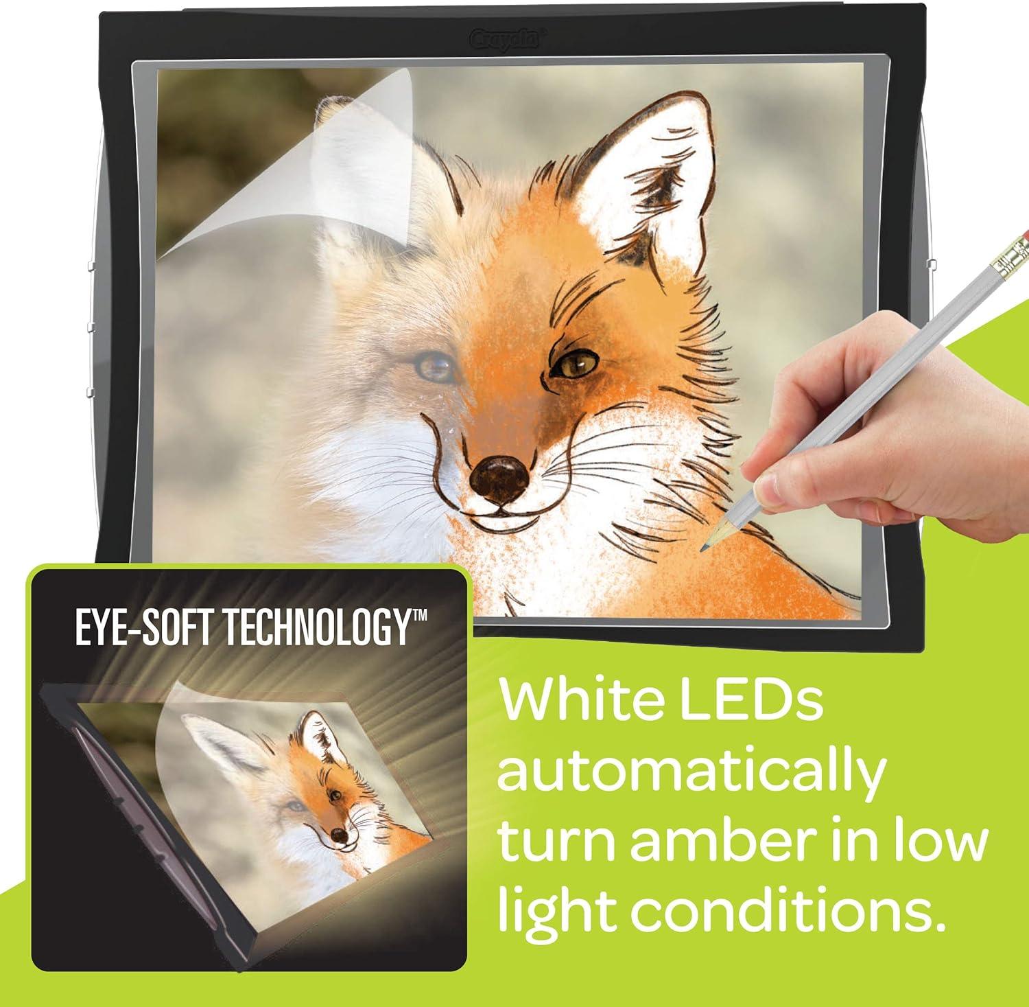 imageCrayola Light Up Tracing Pad with Night Mode and Colored Pencil Set Gift Ages 6 7 8 9 10