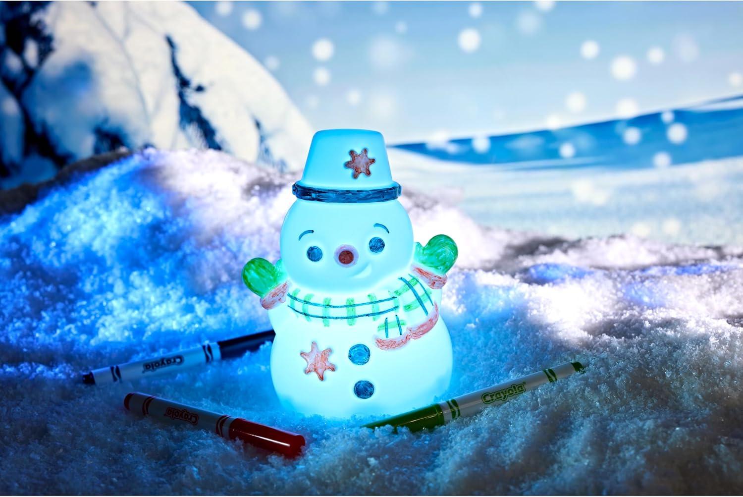 imageCrayola LightUps Santa Light Up Santa Toy Reusable Holiday Craft Glow in The Dark Indoor Holiday Decoration Craft Gift for KidsSnowman